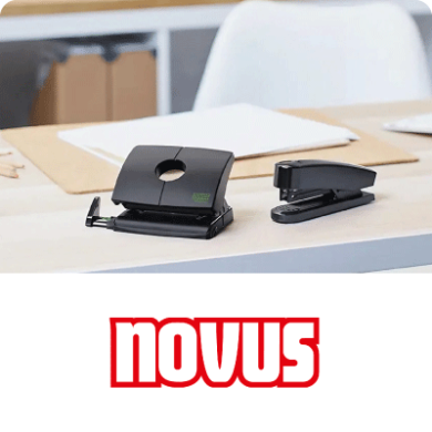 Grapadora y perforadora marca Novus: herramientas esenciales de oficina disponibles en Americanas.